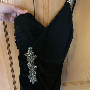 Simple black prom dress